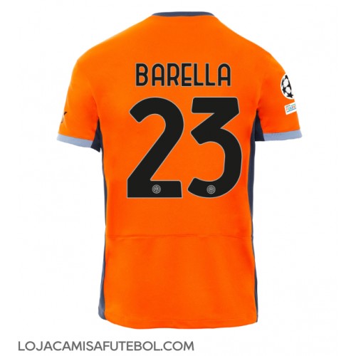 Camisa de Futebol Inter Milan Nicolo Barella #23 Equipamento Alternativo 2023-24 Manga Curta